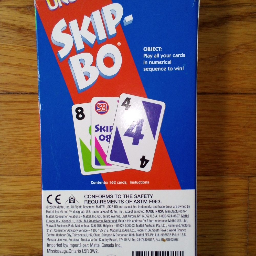 Skip-Bo Mattel Card Game 2009 Edition Complete - Picture 2 of 3